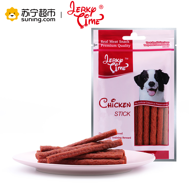 Jekey Time狗零食犬用鸡肉连体挤条30g训狗奖励零食狗狗肉干肉片磨牙