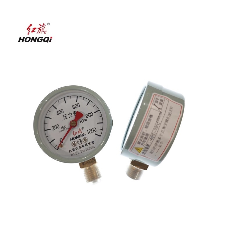 红旗 单针压力表定制检测款 Y60 1000KPA 块