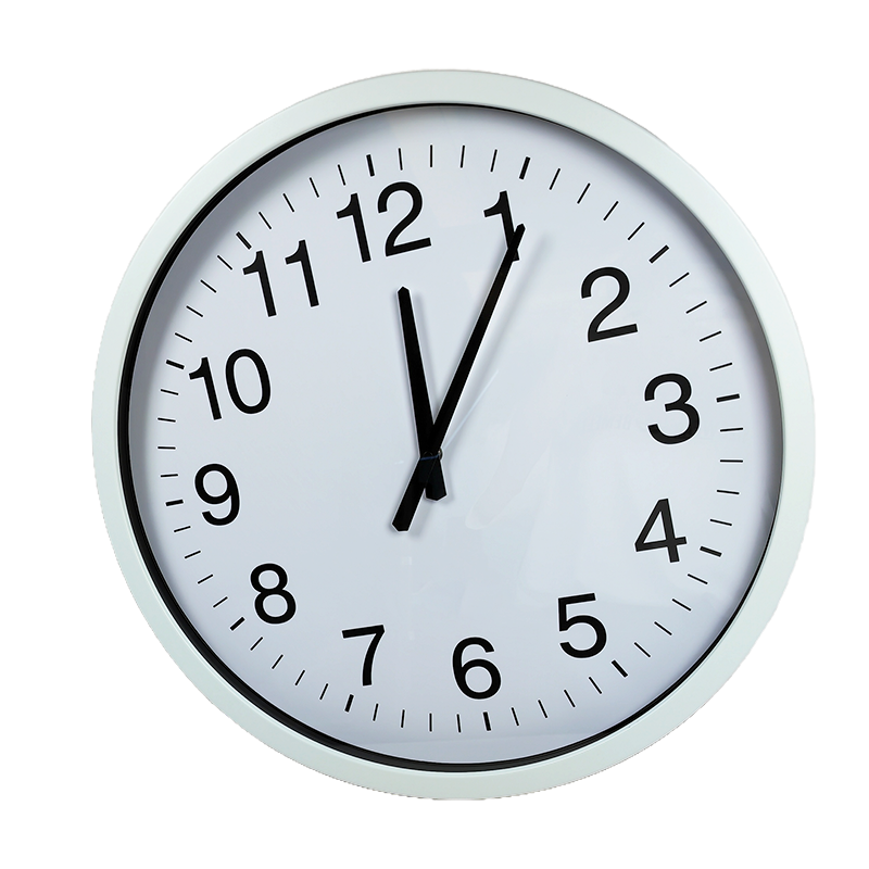和居态 白色烤漆石英钟 20英寸 个高清大图