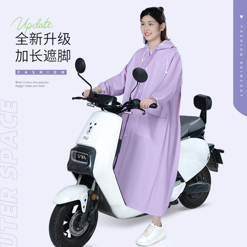 正雨雨衣女款长款全身防暴雨单人一体式成人外穿电动车连体防雨服雨披高清大图