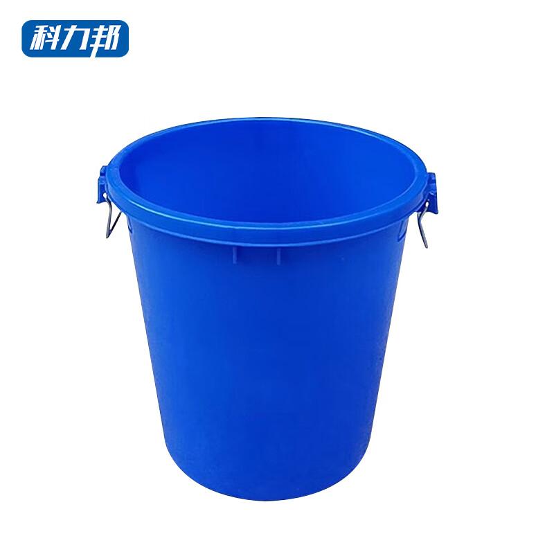 科力邦(Kelibang) 大号塑料桶 圆形收纳桶 65L 蓝色带盖 KB1219 5个装高清大图