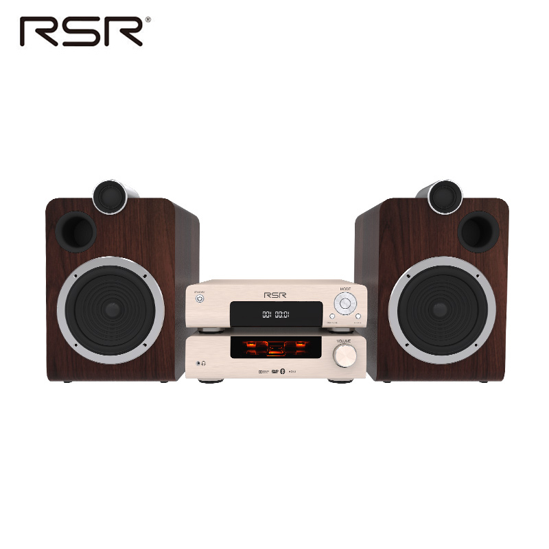 RSR DM908 家用迷你音响 蓝牙桌面音箱 DVD/CD播放机 胆机hifi组合音响 发烧级电子管
