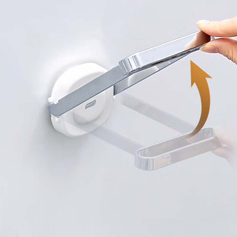 太力吸盘挂钩多功能收纳架免打孔粘可折叠*1个装AW767高清大图
