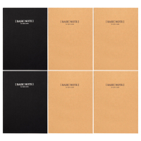 得力33457牛皮纸缝线软抄本办公用品 工作记事本文具笔记本子6本A5/40张