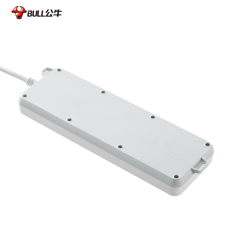 公牛(bull)GN-218全长3米10插位总控开关新国标带儿童保护门大孔间距插座/接线板/排插/拖线板/插排白色