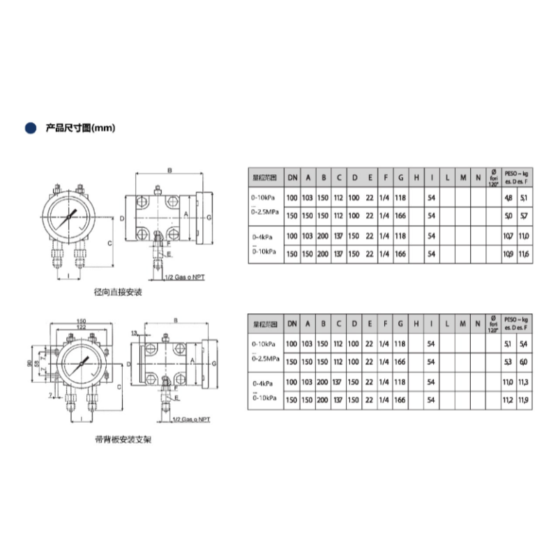 ZIVE 高静压双膜片差压表ZIVE-1306470 个高清大图