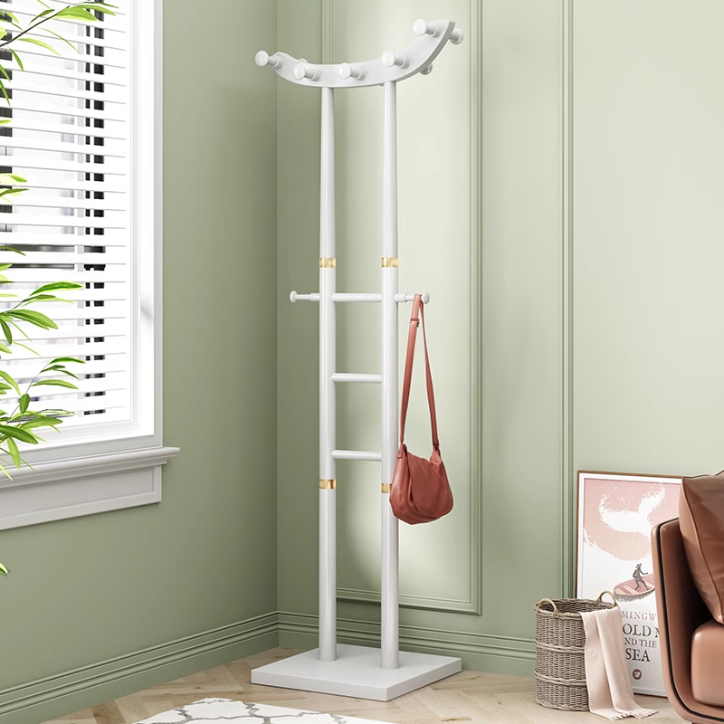 臻远ZY-YMJ-05落地衣帽架家用卧式挂衣架白色升级款高清大图