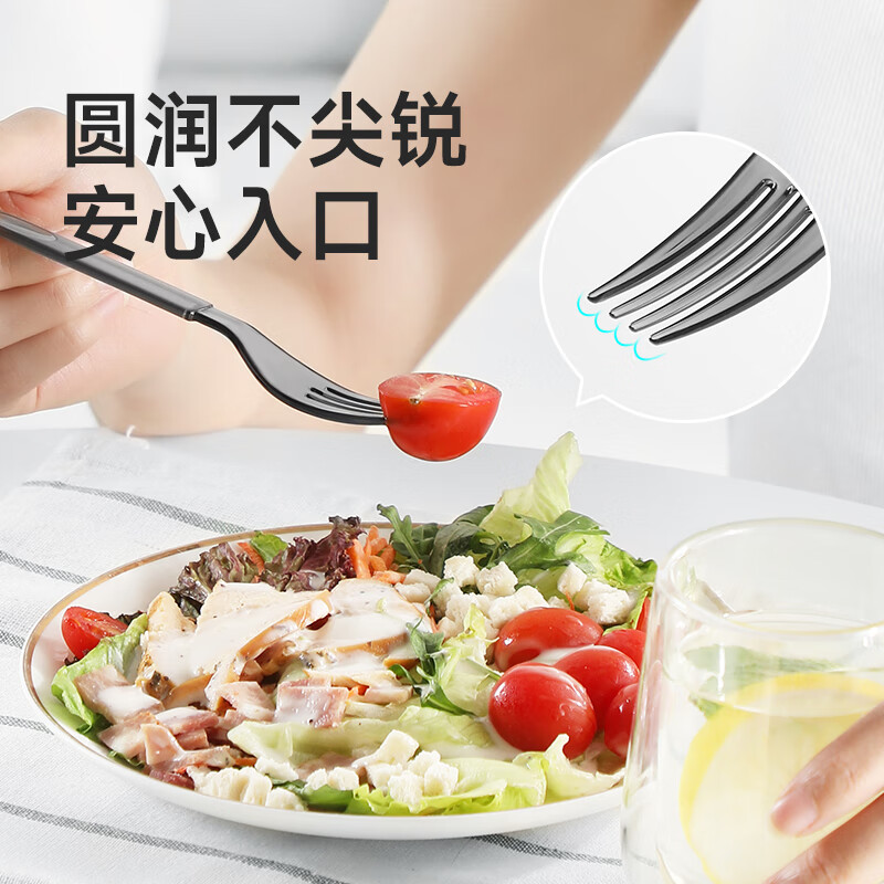 美丽雅 一次性叉子独立包装30支水果签 食品级蛋糕甜品果盘叉 95816高清大图