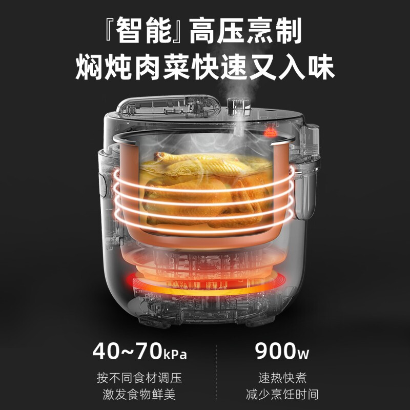 小熊(Bear)电压力锅 5L微电脑保温预约电压锅 YLB-A50M1高清大图