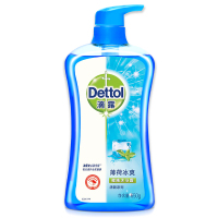 露Dettol 滴露健康沐浴露薄荷冰爽650克瓶装带泵浴室身体清洁