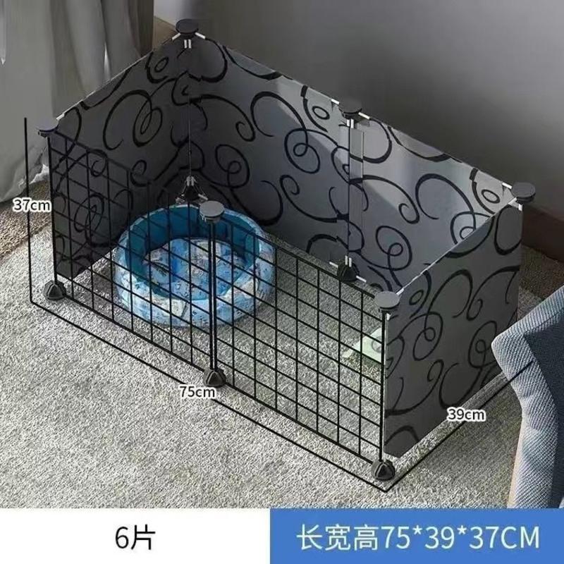 [特价]6片+加固带 常规款[笼+安装工具] 宠物围栏小中型家用室内加粗拆装便捷隔离护栏猫狗兔多品种铁笼