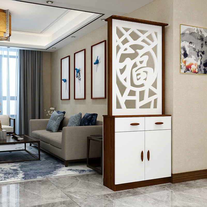 寻木匠酒柜现代简约小户型客厅屏风隔断柜进轻奢风水玄关柜装饰柜鞋柜