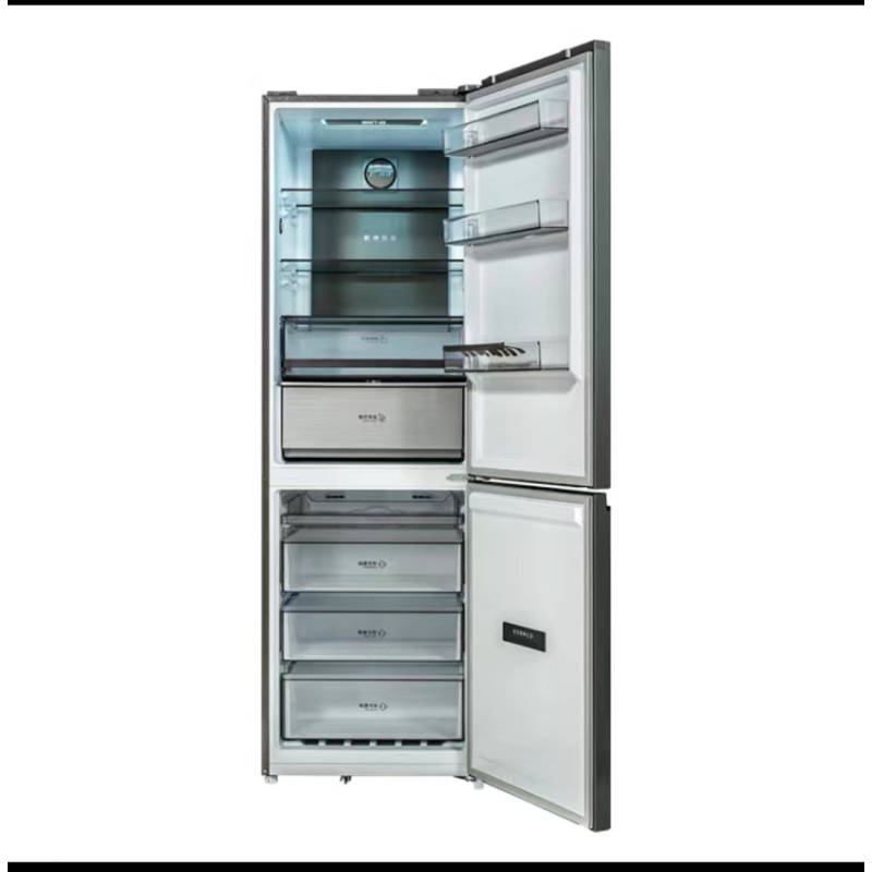 美菱401l两门超薄嵌入式冰箱bcd401wpbt墨玉锦