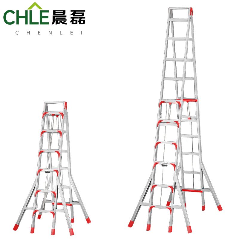 晨磊铝合金人字梯六步/个高清大图