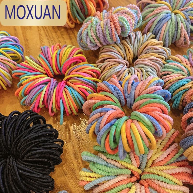 MOXUAN儿童橡皮筋发圈女童宝宝皮筋不伤发弹性好小号女扎头皮套头绳发饰图片