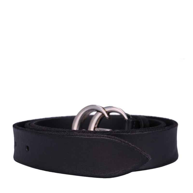 Gucci 古驰 男士黑色牛皮双G板扣腰带 414516-CVE0N-1000 黑色 90CM