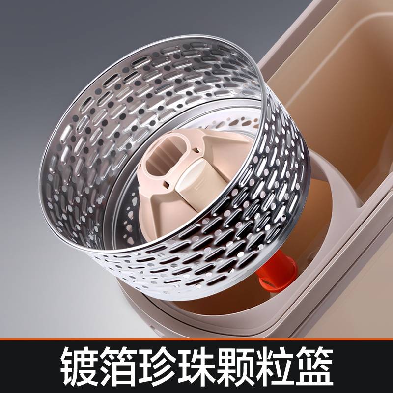 (大卫)双驱动免手洗可伸缩旋转拖把D6(米咖色)(jz-6008)严选高清大图