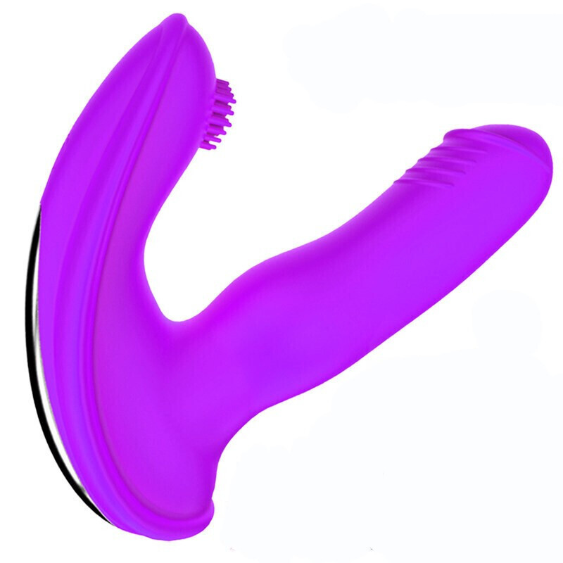 久jiuai爱 女用自玩器具加温蝴蝶穿戴式刺激全自动无线遥控AV自玩情趣性用品女士充电振动按摩 玫红高清大图