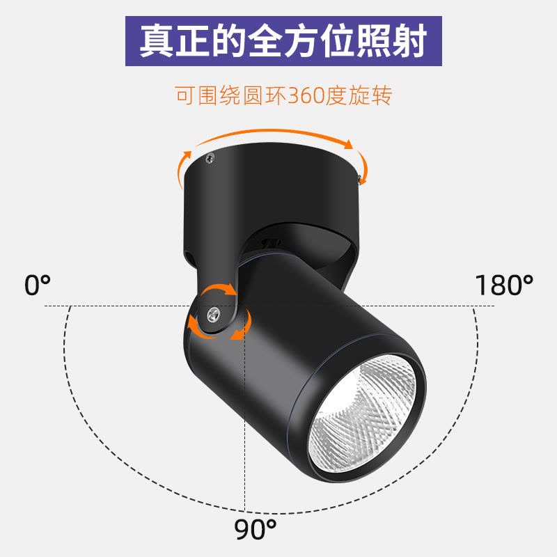 汇特益 LED户外防水门头招牌射灯 [20W]黑色白光6000K色温 [防水](单位:个)图片