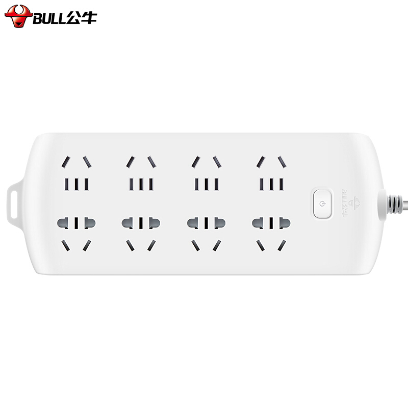公牛(BULL)GN-B2080 XY插座 8位总控全长3米