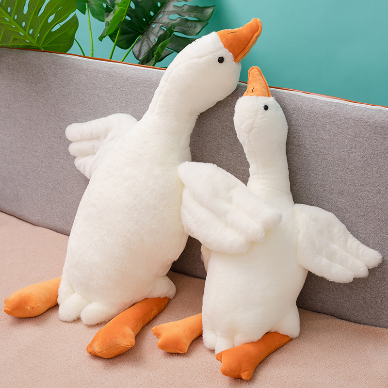 大白鹅公仔抱枕大鹅毛绒玩具趴趴鹅玩偶睡觉抱女生玩偶情人节礼物送