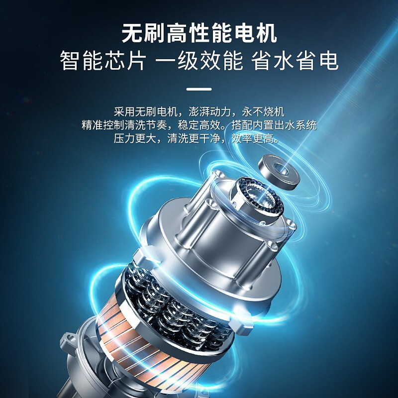 杰诺无线锂电洗车机家用便携式高压水枪多功能无刷电机高压清洗机商用洗车神器F2无刷豪华版 9系涡轮增压泵120bar