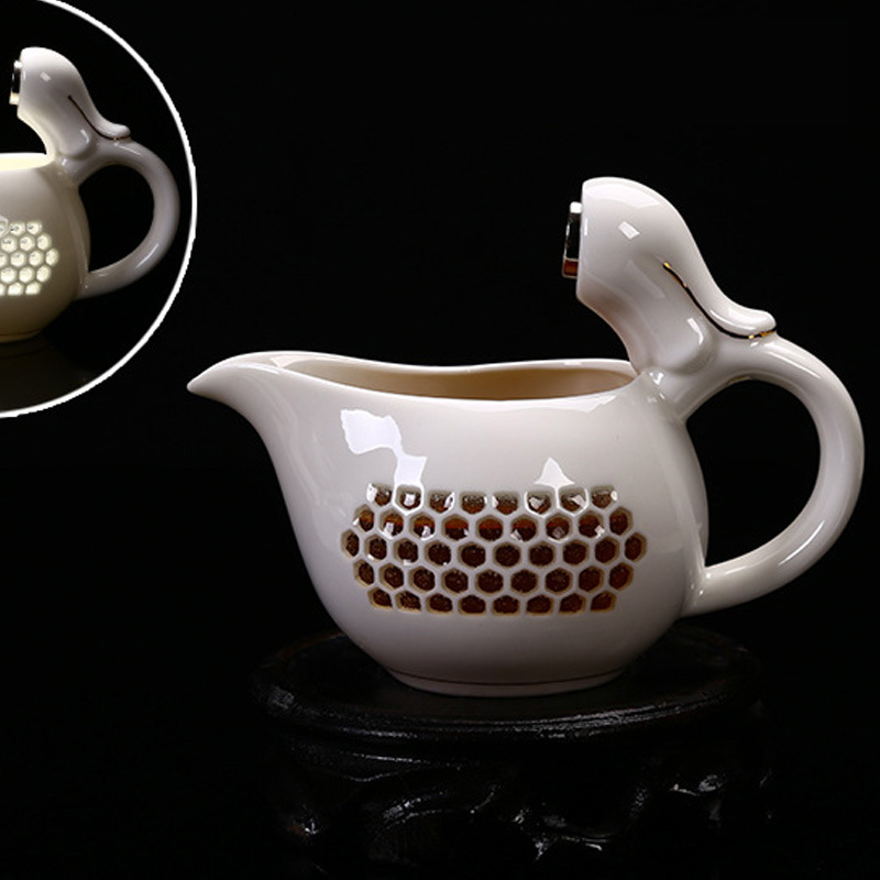 承福堂 镂空茶具套装 玲珑蜂窝茶具 高白泥