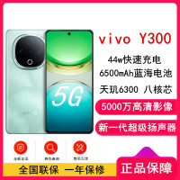 [全新]vivo Y300 青松 8GB+256GB 天玑6300 5G芯 6500mAh电池 44W充电 5000万高清影像 5G 手机