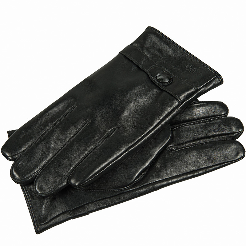 恒源祥男士真皮手套秋冬季加绒加厚骑行保暖羊皮触屏护手防寒手套