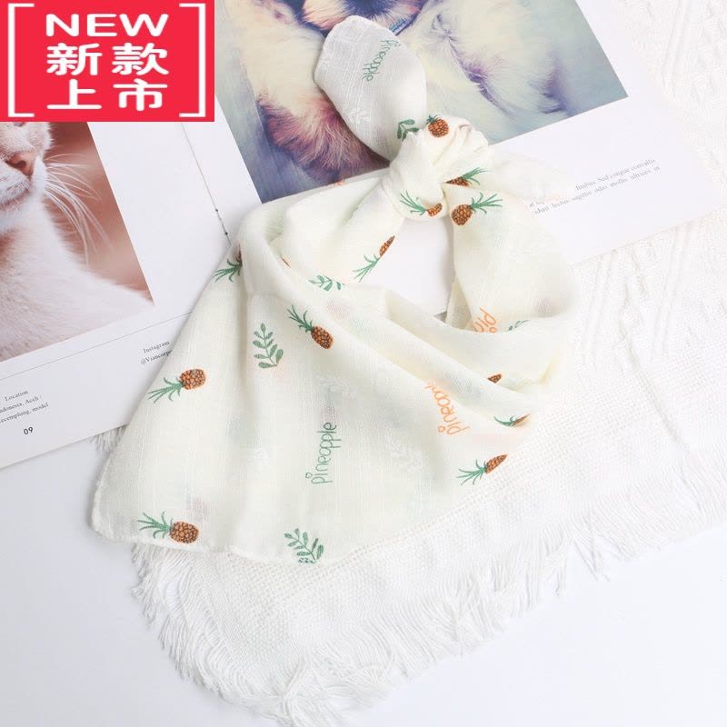 可莉允儿童棉麻围巾秋冬薄款宝宝婴儿方巾三角口水巾防风丝巾围脖男女童毛巾图片