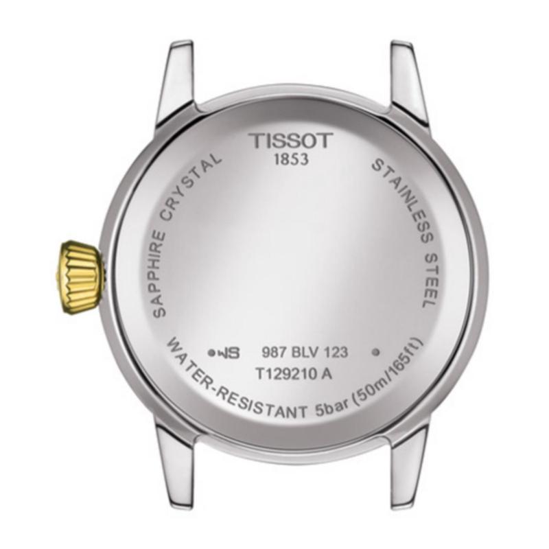 天梭(TISSOT)女士石英表瑞士经典梦系列28mm防水不锈钢表带
