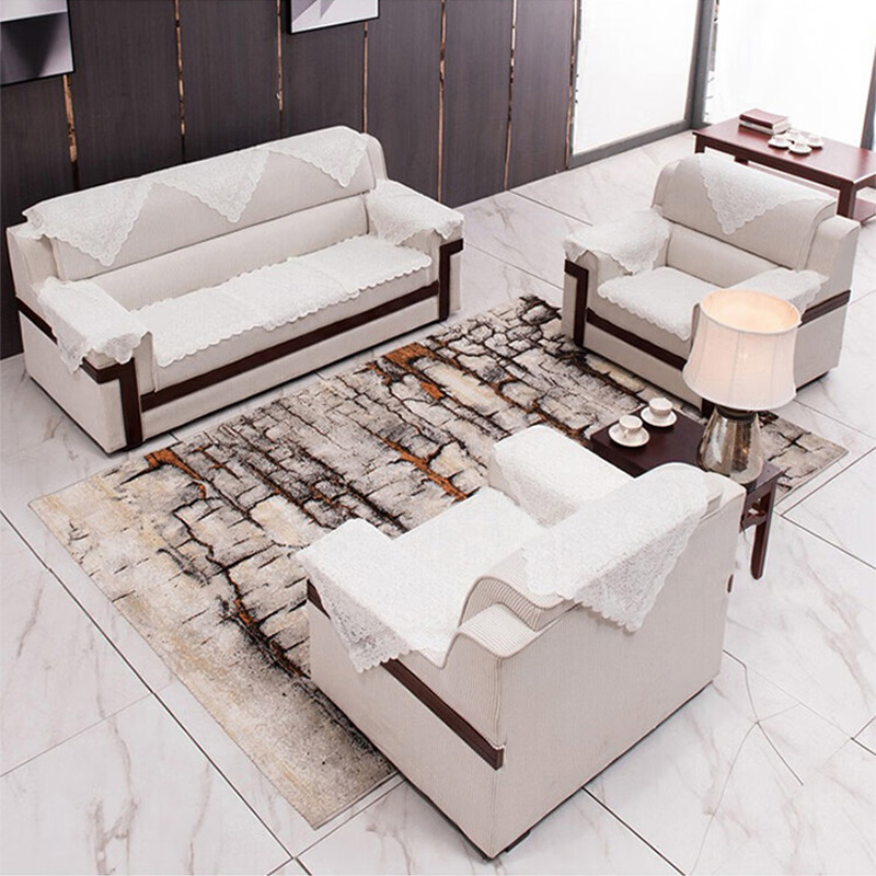 双朗 单人位布艺沙发 SL-HB808-1BY 1050*880*900mm 白色+胡桃色 张高清大图