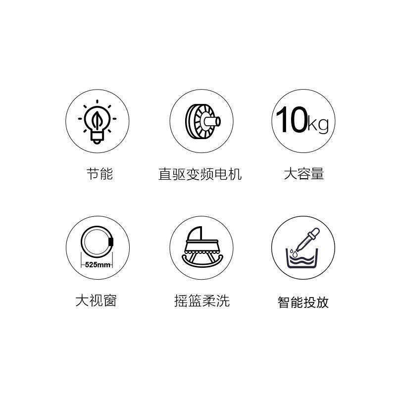 海尔(Haier)10公斤 直驱变频 全自动家用滚筒洗衣机 洗烘一体机 纤薄 物联 XQG100-HBD1466LSU1