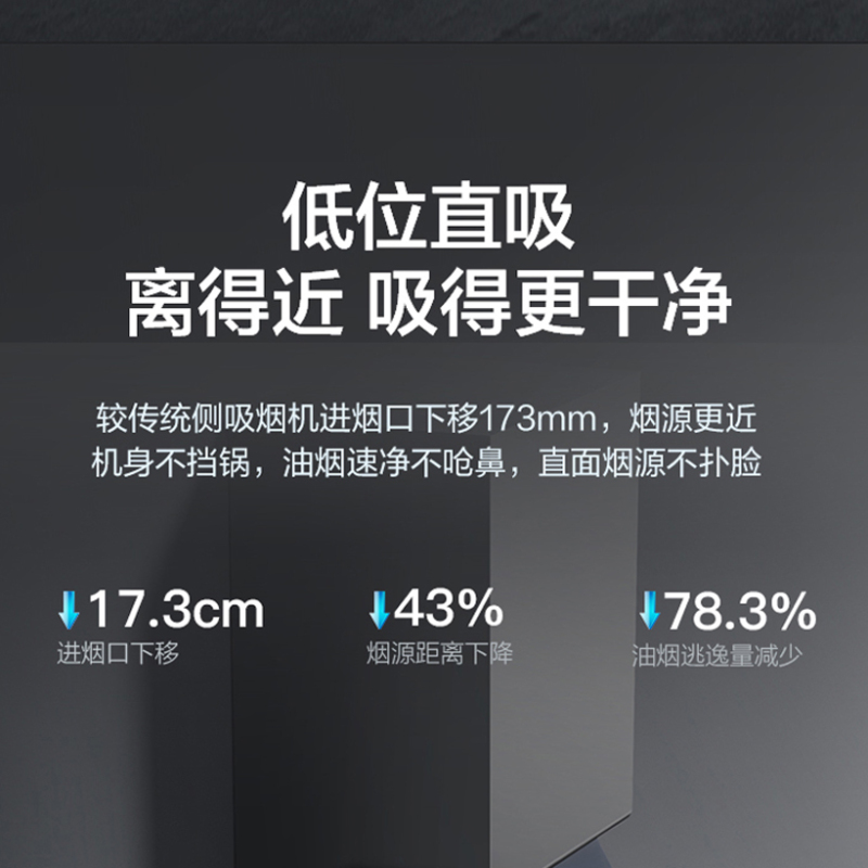 华帝(vatti)超薄近吸抽油烟机27风量家用变频侧吸一键自清洁油烟机一键爆炒燃气灶具套装i11175+95B天然气