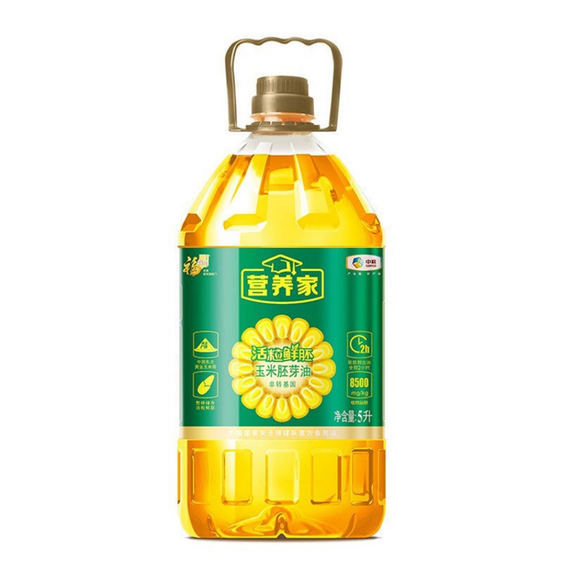福临门营养家活粒鲜胚玉米胚芽油 5L高清大图