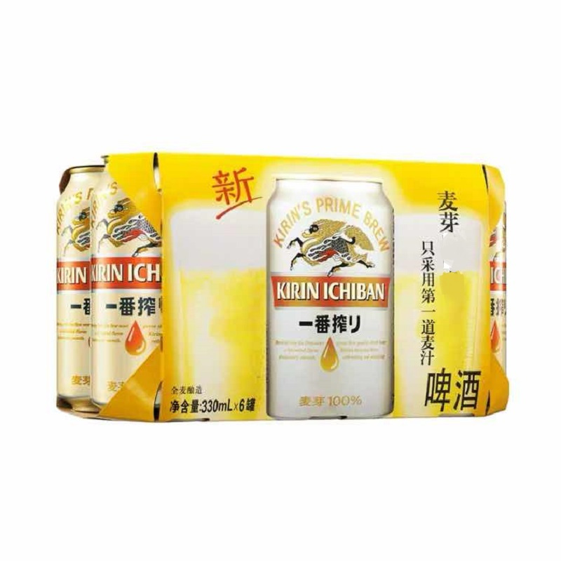麒麟一番榨啤酒330ml*6听