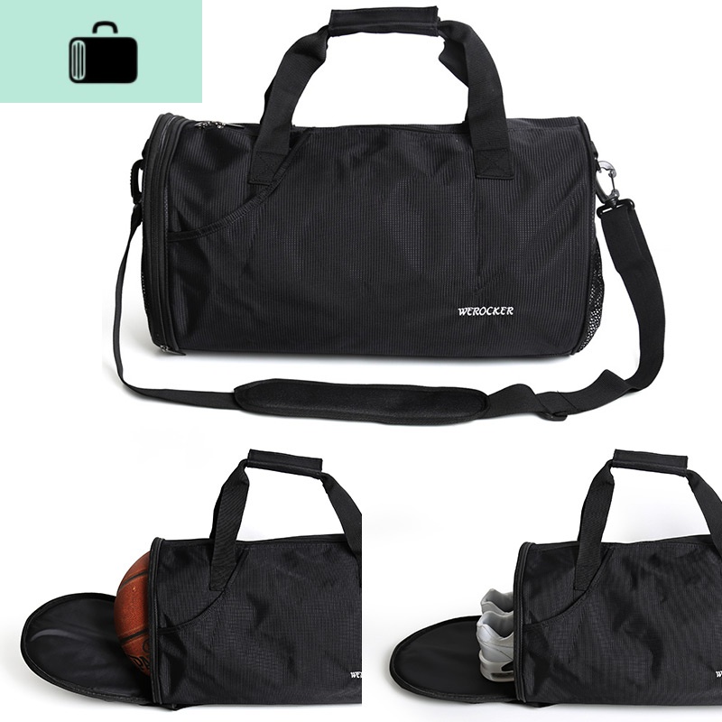 健身包男干湿分离圆筒单肩斜挎包大容量手提袋潮牌运动训练篮球包NEWLAKE高清大图