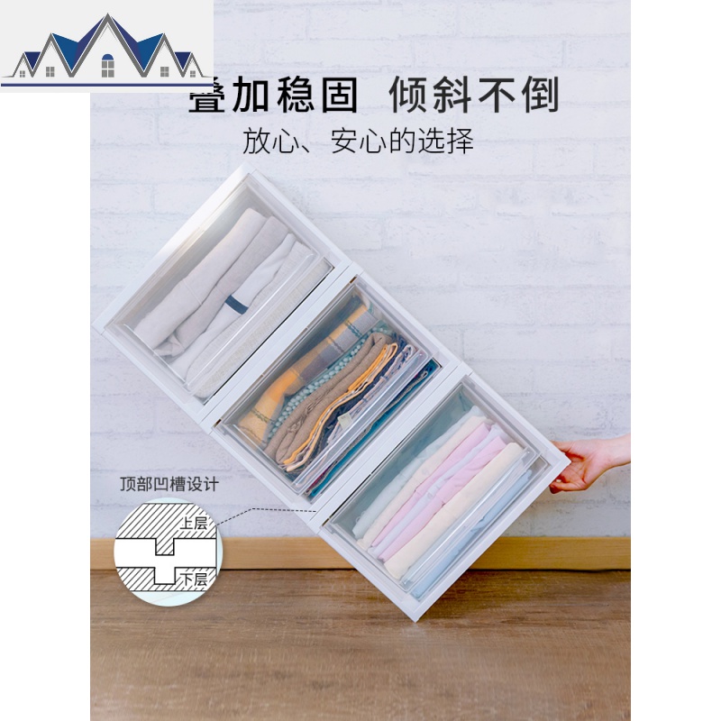 收纳柜抽屉式衣柜爱丽丝收纳箱子整理储物盒塑料透明特大号 三维工匠高清大图
