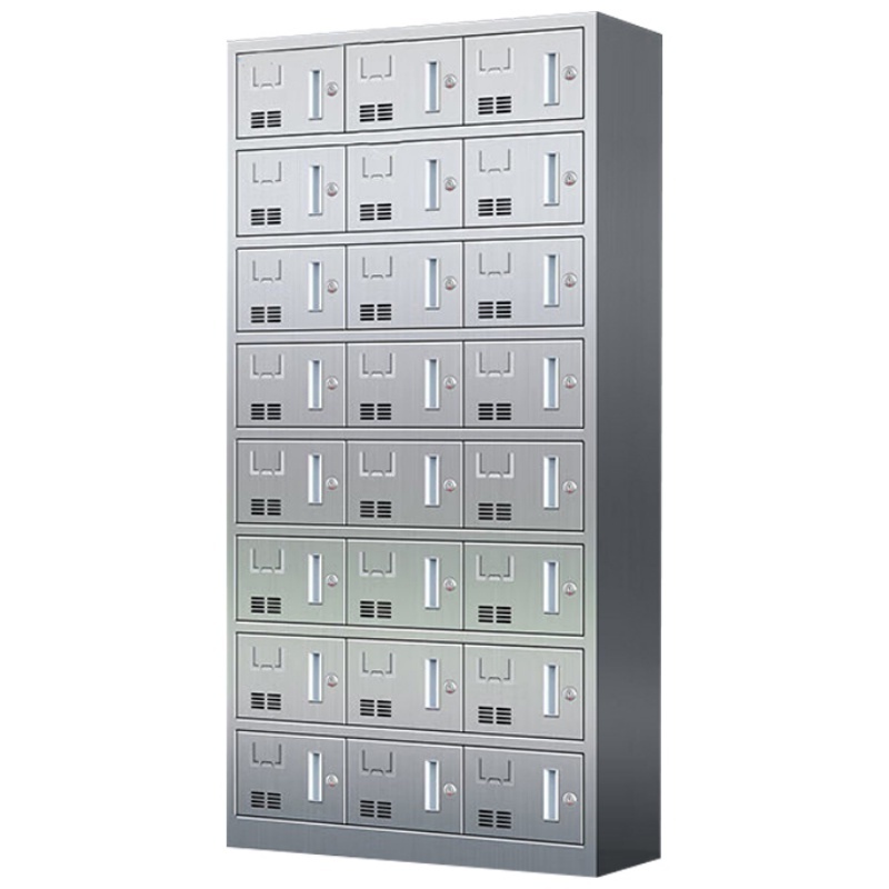 攸形不锈钢碗柜24门90*35*180cm台高清大图