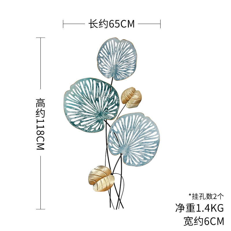 ins风房间客厅墙面装饰挂件 创意玄关墙壁挂饰 铁艺壁饰立体墙饰 三维工匠 《静》L（6月15日发货）