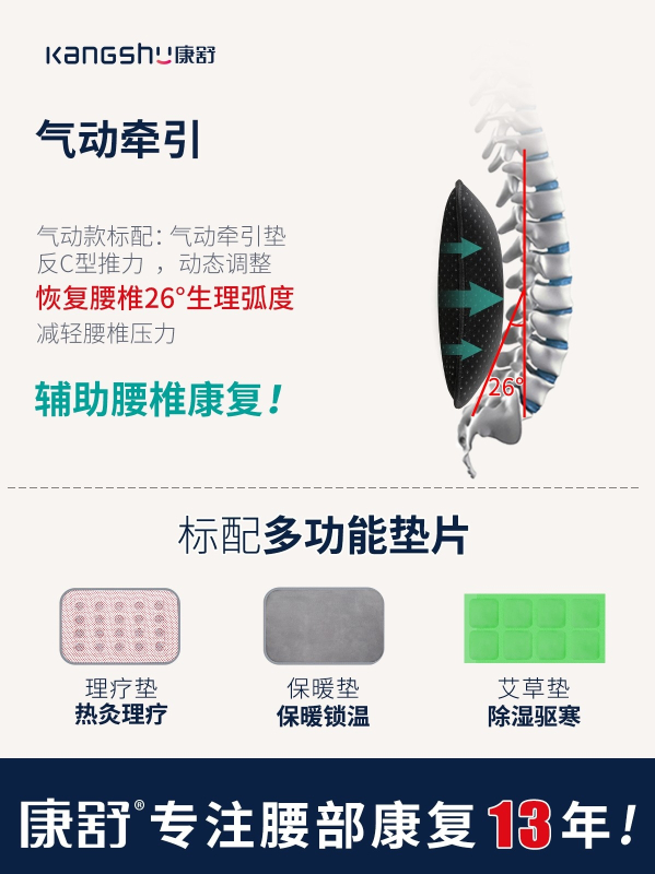 康舒钢板护腰带腰椎间盘突出腰肌劳损医用固定腰椎腰围腰托高清大图