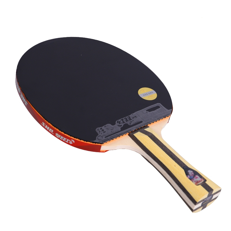 红双喜(dhs)乒乓球拍四星级r4002横拍t4002直拍双面反胶学生4星