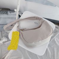 布包斜挎女日系大容量单肩包夏季新款学生文艺百搭小清新背包ins 白色 单包