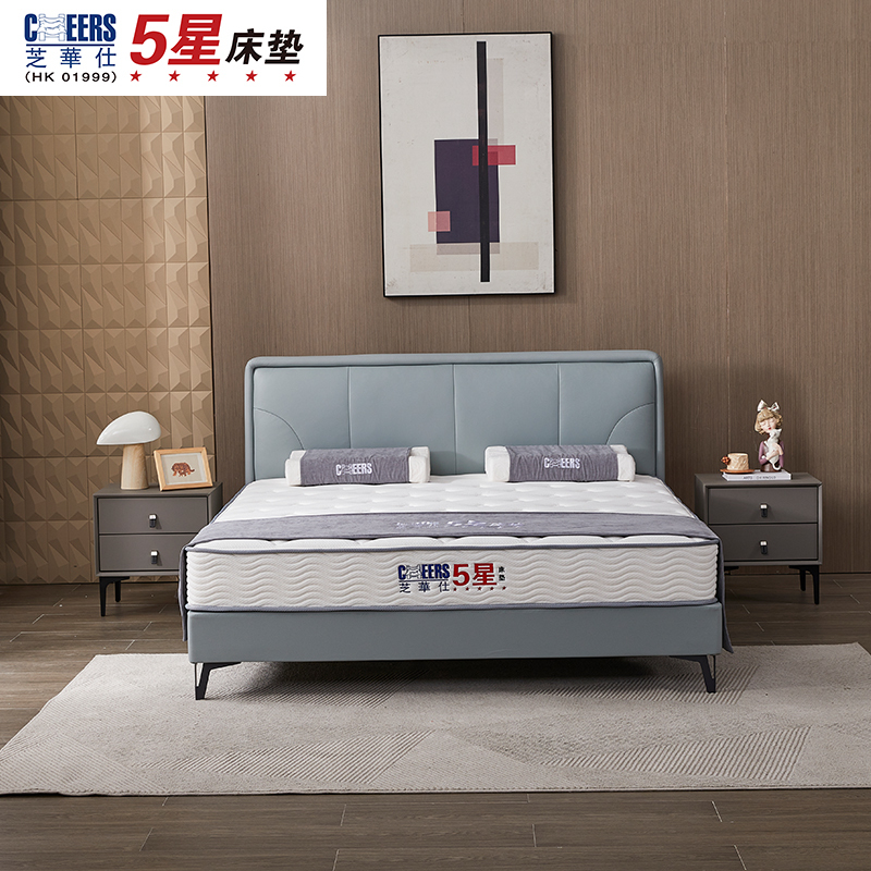 芝华仕315活动:蔚蓝海岸皮床+SN001床垫套床(2色)
