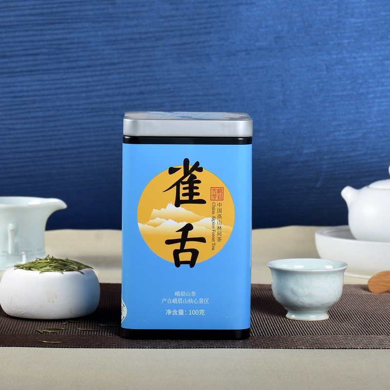 2025新茶峨眉雪芽 雀舌100克 绿茶茶叶春茶自饮罐装四川高清大图
