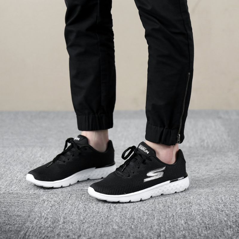 Skechers斯凯奇女鞋新款舒适透气健身鞋轻便缓震运动跑步鞋14804-BKW ZP