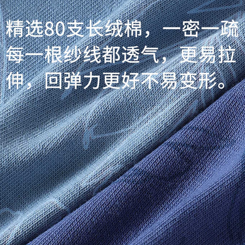 花花公子男士内裤男生纯棉薄款平角裤透气抗菌四角裤2026高清大图