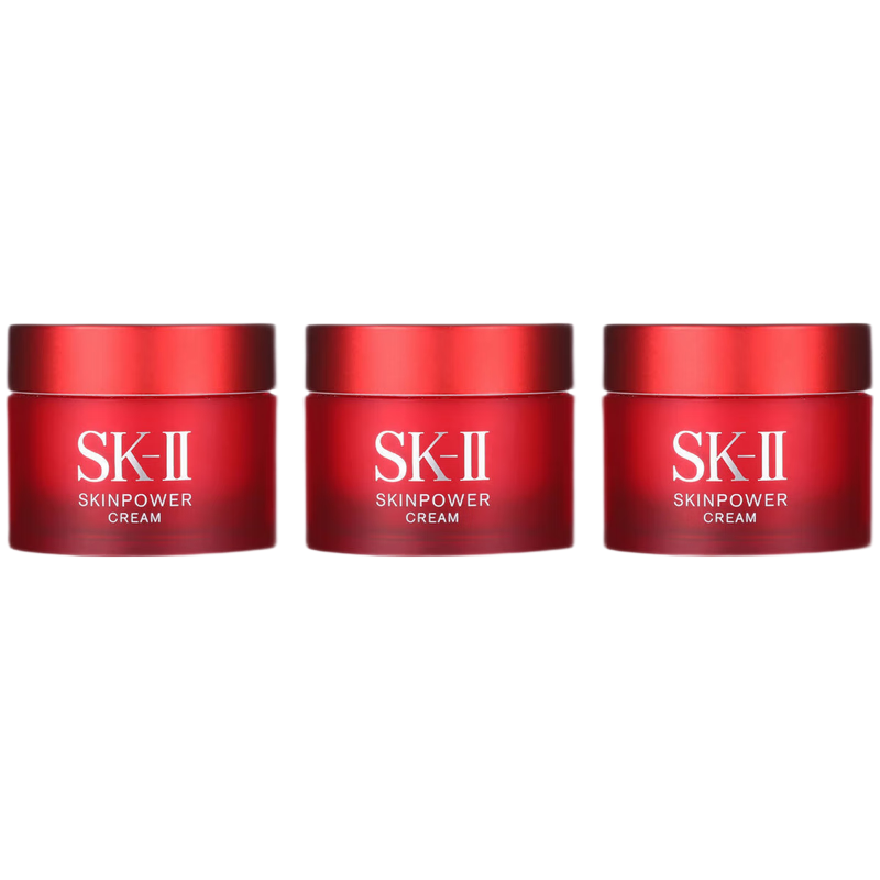 SK-II大红瓶面霜精华霜小样15g*3瓶补水保湿嫩肤滋润赋能焕采