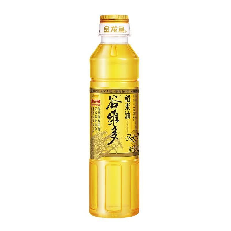 金龙鱼稻米油小巧瓶装锁留鲜香双一万稻米油400ml*2瓶高清大图