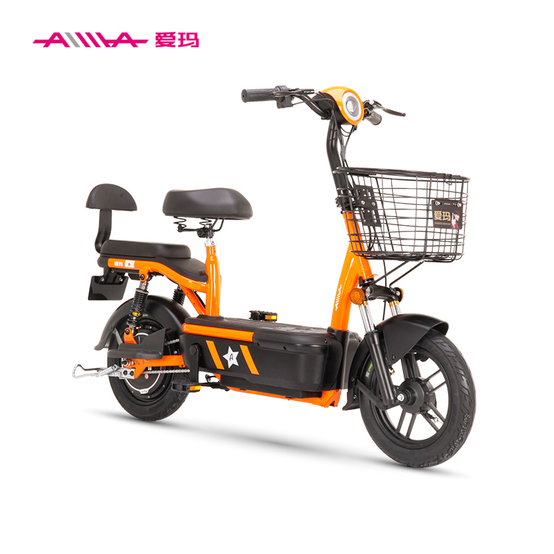 爱玛aima新国标3c小爱蜜电动车铅酸电池简约通勤款休闲代步电动车4820